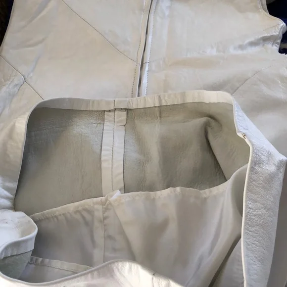Vintage Positano Pelle S WhiteLeather StuddedDress - Picture 6 of 8